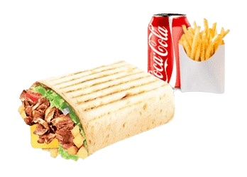 Special Moroccan Tacos Meal = chips, drink