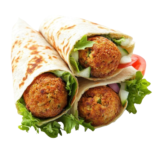 falafel wrap meal = chips, drink